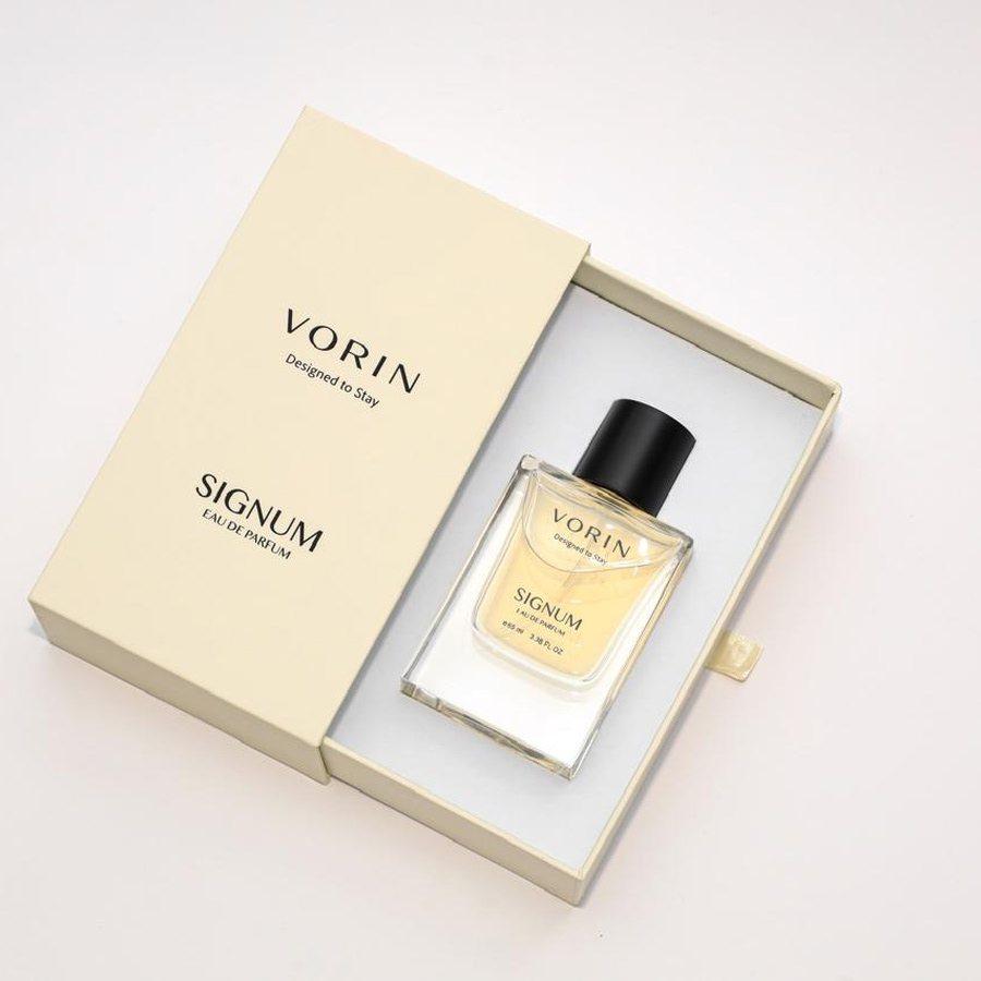 SIGNUM eau de parfum in its open VORIN gift box